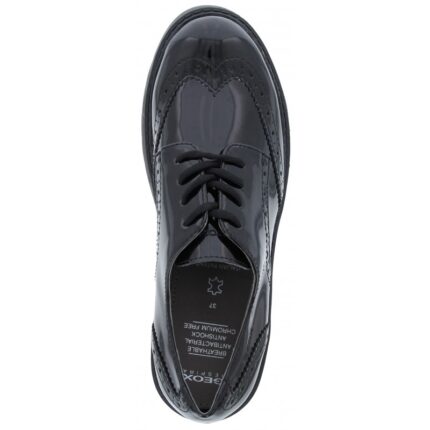 Geox Casey GN J6420N School Shoes – Black Patent – Girls School Shoes - Crep Direct UK