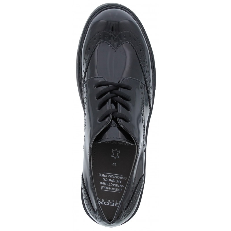 Geox Casey GN J6420N School Shoes – Black Patent – Girls School Shoes - Crep Direct UK