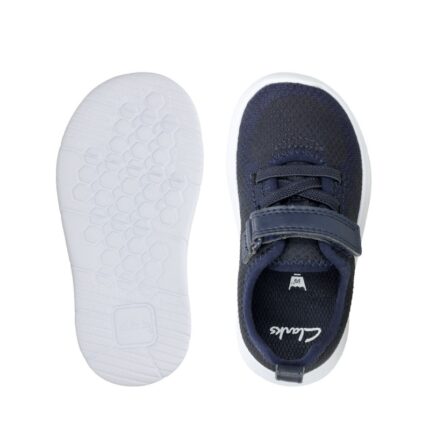 Clarks Ath Flux Toddler Trainers – Navy – Boys First Shoes - Crep Direct UK