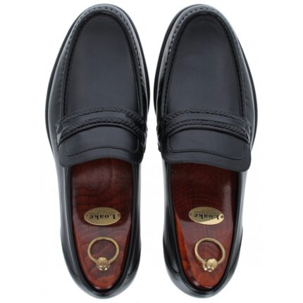 Loake Rome Shoes – Black Leather – Mens Wedding Shoes - Crep Direct UK