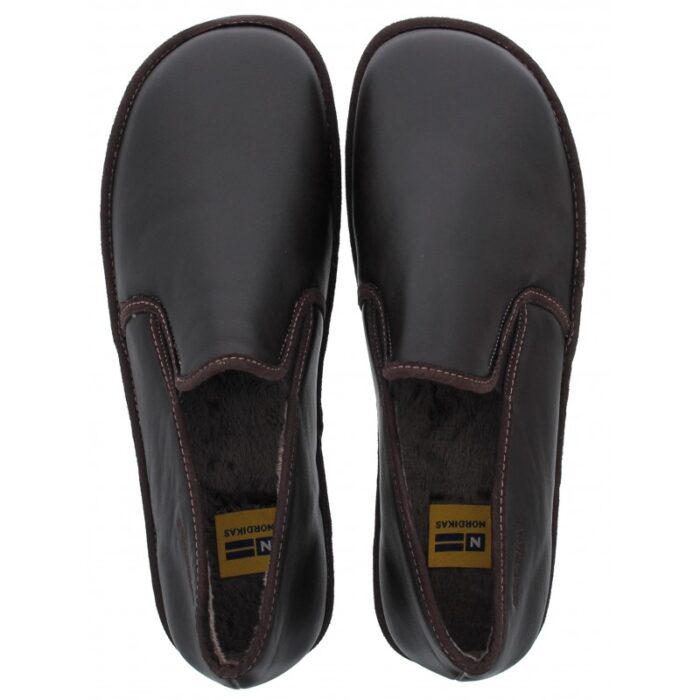 Nordikas Noble 663 Slippers – Moka Leather – Mens Slippers - Crep Direct UK