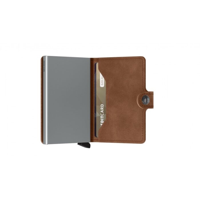 Secrid Mini Wallet Vintage- Cognac/Silver – Personalised Gifts for Her - Crep Direct UK