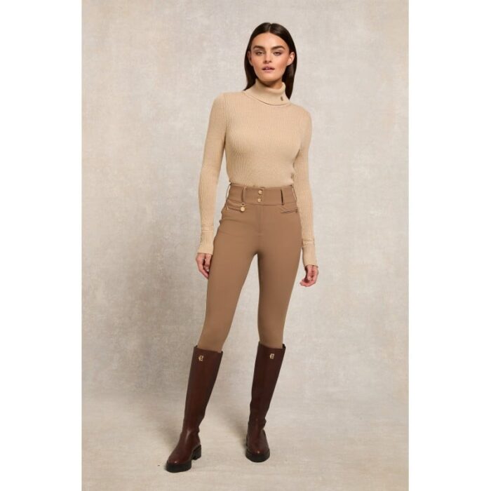 Holland Cooper Contour Trousers – Taupe – Ladies Clothing - Crep Direct UK
