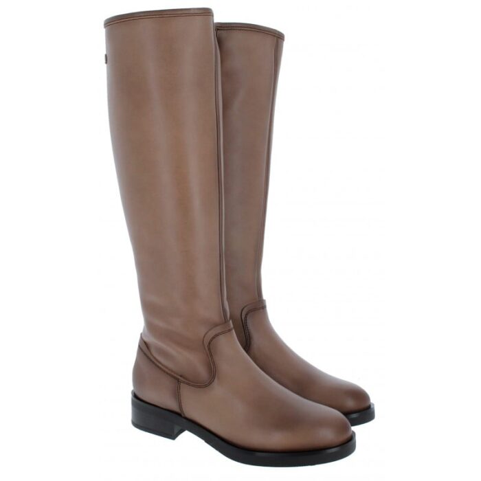 Porronet 4612 Knee High Boots – Taupe Leather – Womens Boots - Crep Direct UK