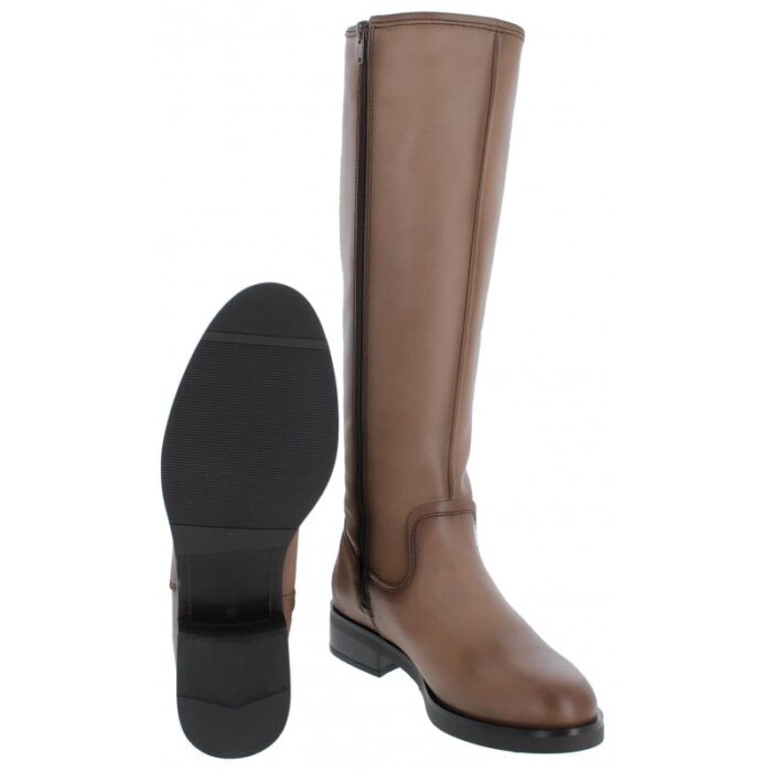 Porronet 4612 Knee High Boots – Taupe Leather – Womens Boots - Crep Direct UK