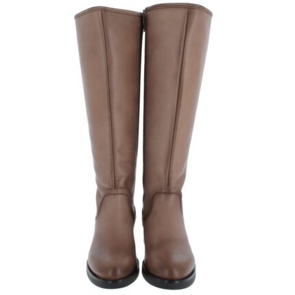 Porronet 4612 Knee High Boots – Taupe Leather – Womens Boots - Crep Direct UK