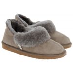 Shepherd of Sweden Sheperd of Sweden Karin Ankle HIgh Sheepskin Slippers – Stone – Womens Slippers - Crep Direct UK