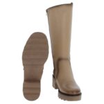 Porronet 4674 Heeled Knee High Boots – Camel Leather – Womens Boots - Crep Direct UK