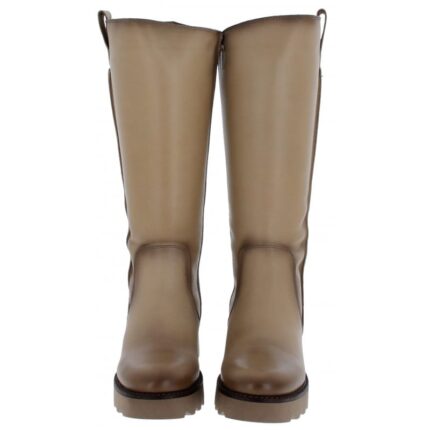 Porronet 4674 Heeled Knee High Boots – Camel Leather – Womens Boots - Crep Direct UK