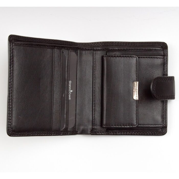 Gianni Conti 507042 Wallet – Black Leather – Personalised Gifts for Her - Crep Direct UK