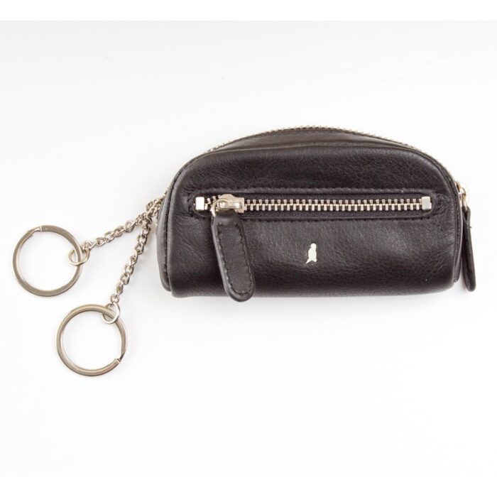 Gianni Conti 507387 Coin Purse /Key Holder – Black Leather – Mens Wallets, Bags and Accessories - Crep Direct UK