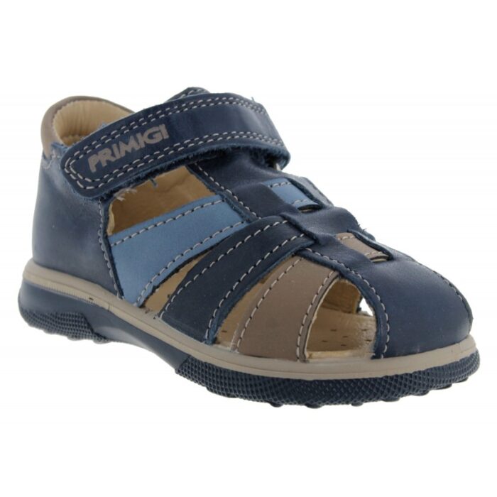 Primigi 5859111 Closed Toe Sandals – Blue Leather – Boys Sandals - Crep Direct UK