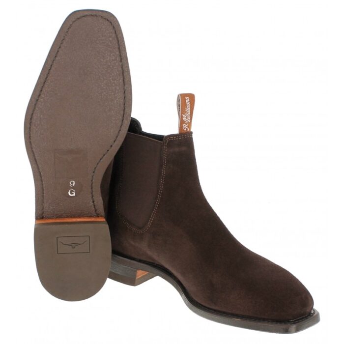 R. M. Williams Comfort Craftsman Boots – Chocolate Suede – Mens Boots - Crep Direct UK