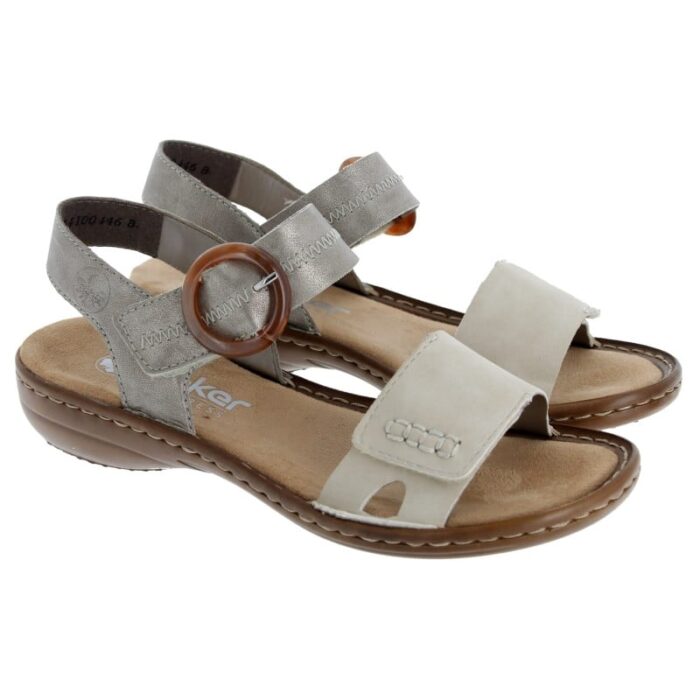 Rieker Regina 608Z3-60 Sandals – Beige – Womens Sandals, Sliders & Toe Posts - Crep Direct UK