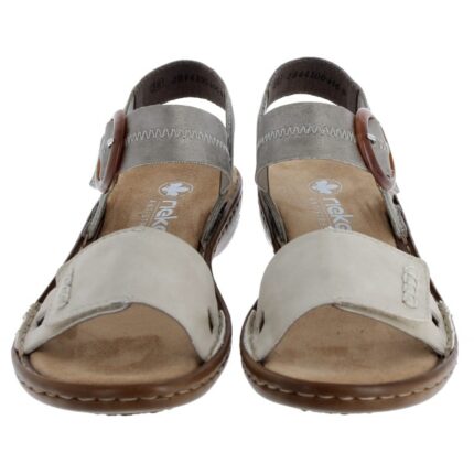 Rieker Regina 608Z3-60 Sandals – Beige – Womens Sandals, Sliders & Toe Posts - Crep Direct UK