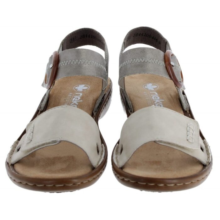 Rieker Regina 608Z3-60 Sandals – Beige – Womens Sandals, Sliders & Toe Posts - Crep Direct UK