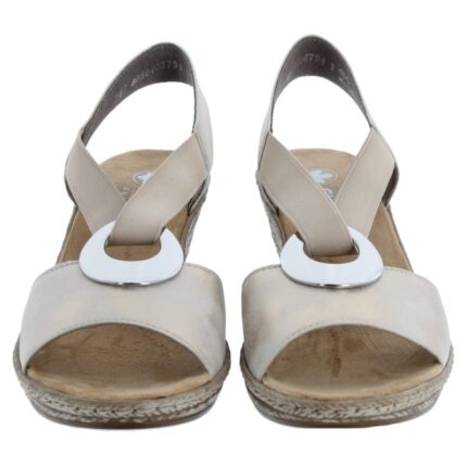 Rieker 624h6 Wedge Sandals – Muschel – Womens Sandals, Sliders & Toe Posts - Crep Direct UK