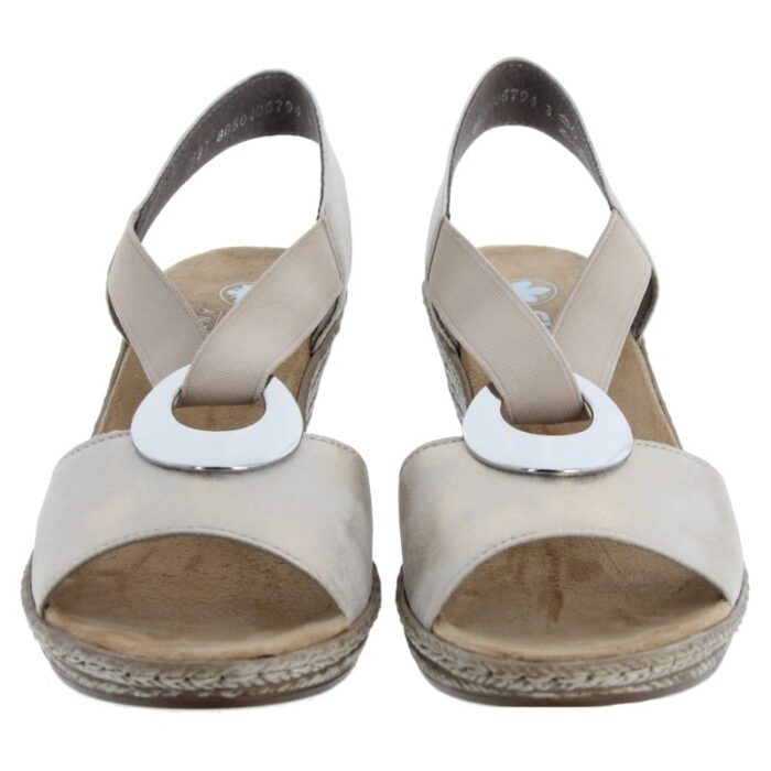 Rieker 624h6 Wedge Sandals – Muschel – Womens Sandals, Sliders & Toe Posts - Crep Direct UK