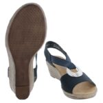 Rieker 624h6 Wedge Sandals – Pazifik Blue – Womens Sandals, Sliders & Toe Posts - Crep Direct UK