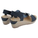 Rieker 624h6 Wedge Sandals – Pazifik Blue – Womens Sandals, Sliders & Toe Posts - Crep Direct UK