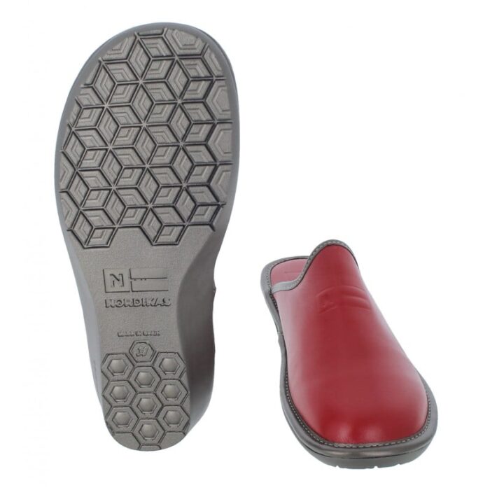 Nordikas Naomi 7399-O/8 Mule Slippers – Rojo Leather – Womens Slippers - Crep Direct UK