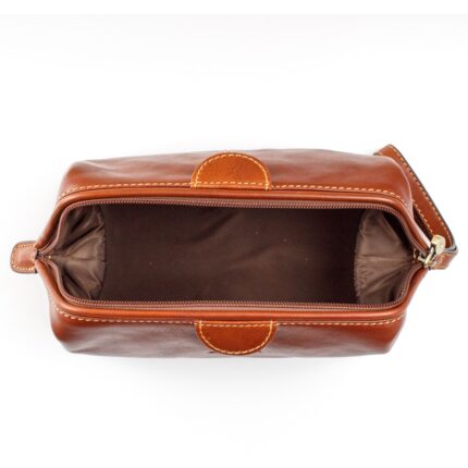 Gianni Conti 915022 Washbag – Cognac Leather – Mens Wallets, Bags and Accessories - Crep Direct UK