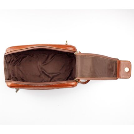 Gianni Conti 915151 Washbag – Tan Leather – Personalised Gifts for Her - Crep Direct UK