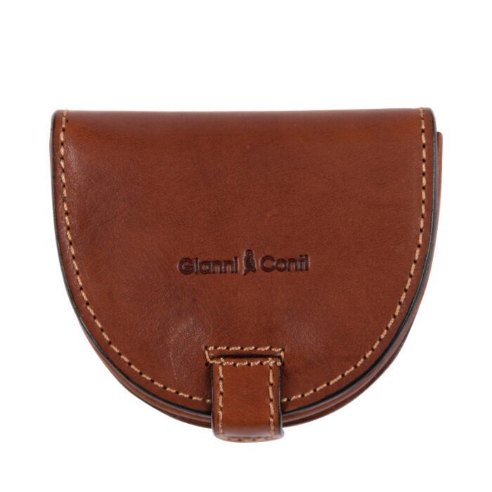 Gianni Conti 917086 Coin Holder – Cognac Leather – Mens Wallets, Bags and Accessories - Crep Direct UK