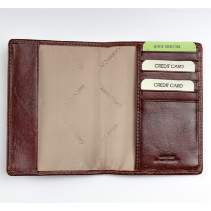 Gianni Conti 9407455 Passport Holder – Marron Leather – Personalised Gifts for Her - Crep Direct UK