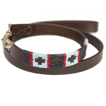 Pioneros 986 Narrow Dog Lead – Navy/Pale/Red – Personalised Gifts for Her - Crep Direct UK