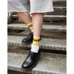 Dr. Martens Athletic Logo Socks – White/Yellow Textile – Mens Clothing - Crep Direct UK