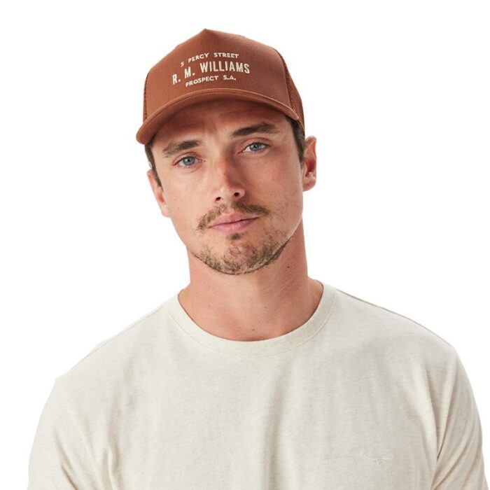 R. M. Williams Stencil Trucker Cap – Tortoise Cotton – Mens Hats & Caps - Crep Direct UK