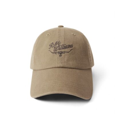 R. M. Williams Script Longhorn Cap - Dark Olive - Mens Clothing
