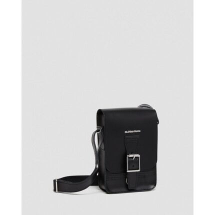 Dr. Martens Kiev Smooth Leather Vertical Crossbody Bag – Black – Mens Wallets, Bags and Accessories - Crep Direct UK