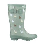 Cotswold Farmyard Junior Wellingtons – Green Alpaca – Girls Wellies - Crep Direct UK Cotswold Farmyard Junior Wellingtons – Green Alpaca – Girls Wellies - Crep Direct UK