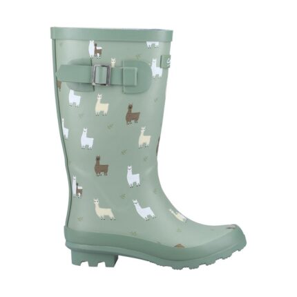 Cotswold Farmyard Junior Wellingtons – Green Alpaca – Girls Wellies - Crep Direct UK Cotswold Farmyard Junior Wellingtons – Green Alpaca – Girls Wellies - Crep Direct UK