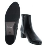 Gabor Abbey 55.680 Ankle Boots – Black Leather – Womens Boots - Crep Direct UK