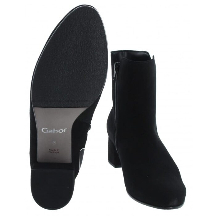 Gabor Abbey 55.680 Ankle Boots – Black Suede – Womens Boots - Crep Direct UK