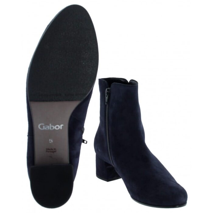 Gabor Abbey 55.680 Ankle Boots – Blue Suede – Womens Boots - Crep Direct UK