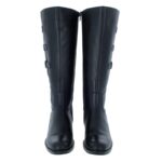 Gabor Adieu 91.606 Knee High Boots – Black Leather – Womens Boots - Crep Direct UK