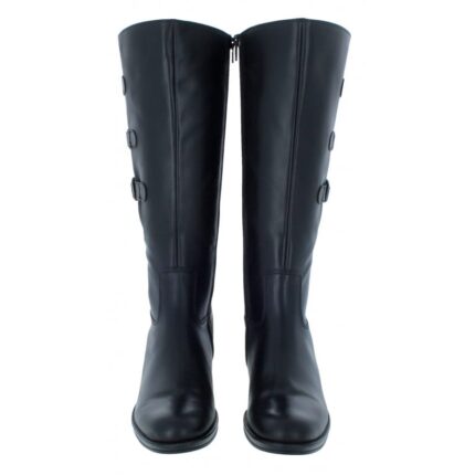 Gabor Adieu 91.606 Knee High Boots – Black Leather – Womens Boots - Crep Direct UK