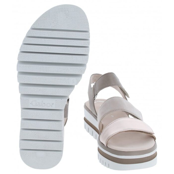 Gabor Alfa 44.620 Sandals – Taupe Patent – Womens Sandals, Sliders & Toe Posts - Crep Direct UK