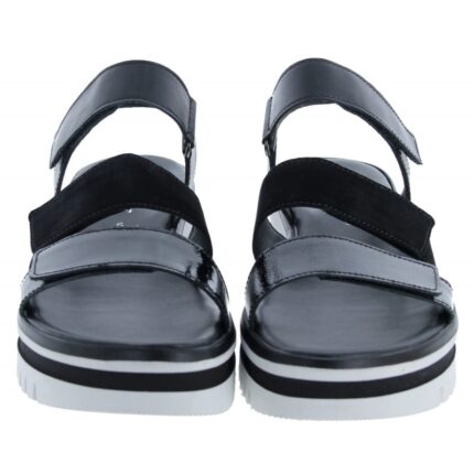 Gabor Alfa 44.620 Sandals – Black Patent – Womens Sandals, Sliders & Toe Posts - Crep Direct UK