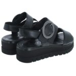 Gabor Amarillo 64.627 Sandals – Black Leather – Womens Sandals, Sliders & Toe Posts - Crep Direct UK