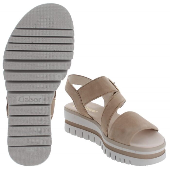 Gabor Amarillo 64.627 Sandals – Caramel Suede – Womens Sandals, Sliders & Toe Posts - Crep Direct UK