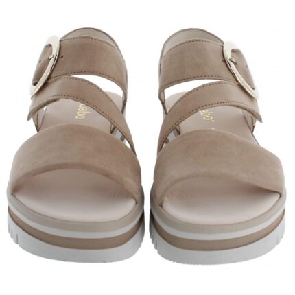 Gabor Amarillo 64.627 Sandals – Caramel Suede – Womens Sandals, Sliders & Toe Posts - Crep Direct UK