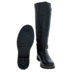 Panama Jack Amberes Igloo Trav Knee High Boots – Black Leather – Womens Boots - Crep Direct UK