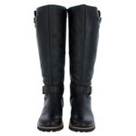 Panama Jack Amberes Igloo Trav Knee High Boots – Black Leather – Womens Boots - Crep Direct UK