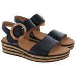 Gabor Andre 64.550 Sandals – Black Leather – Womens Sandals, Sliders & Toe Posts - Crep Direct UK