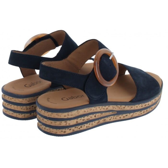 Gabor Andre 64.550 Sandals – Blue Nubuck – Womens Sandals, Sliders & Toe Posts - Crep Direct UK